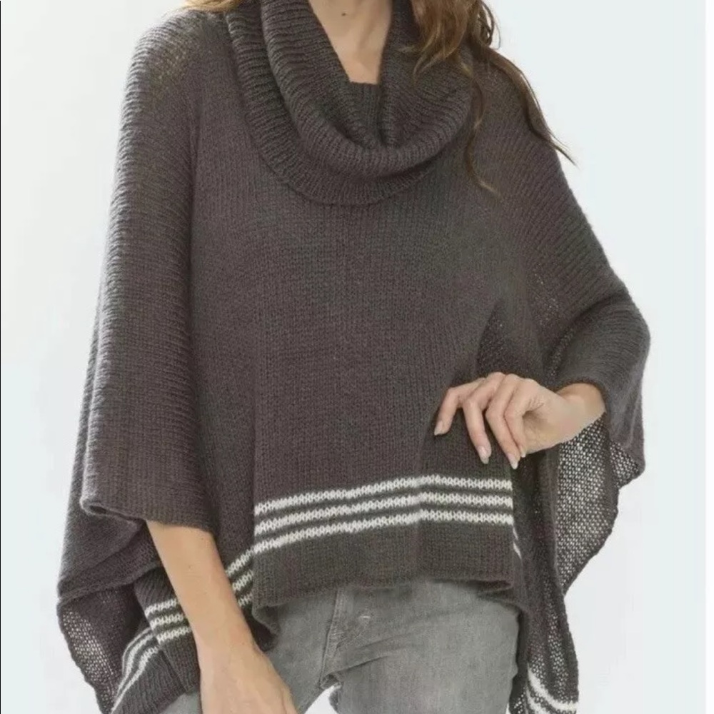 Anthropologie wooden ships mohair poncho sweater